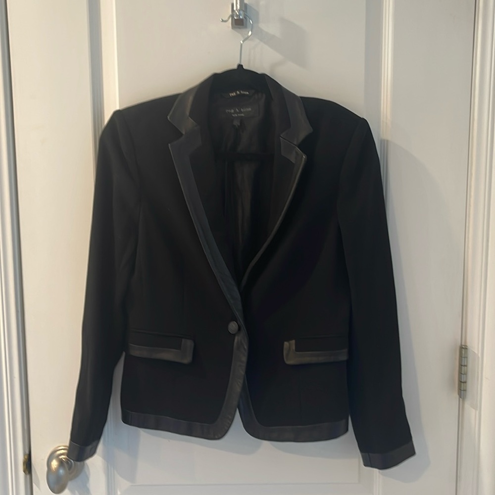 Rag & Bone leather trimmed jacket